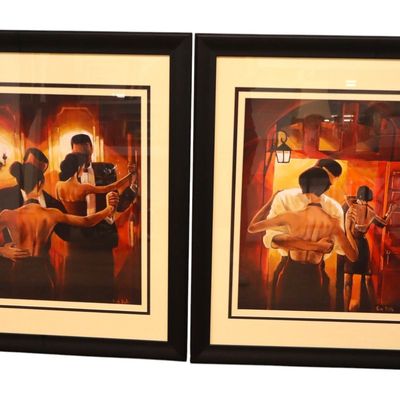 Sale Photo Thumbnail #155: Pair Trish Biddle Signed Dancer Framed Prints