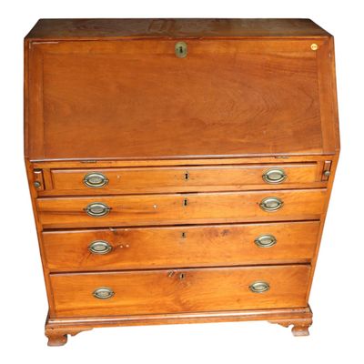 Sale Photo Thumbnail #77: Antique Cherry Slant Front Dovetail Bureau Desk
