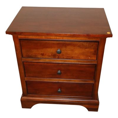 Sale Photo Thumbnail #106: Like New Cherry 3-Drawer Contemp Power Nightstand