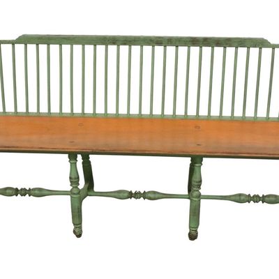 Sale Photo Thumbnail #38: Quality Lawrence Crouse Windsor distressed bench
