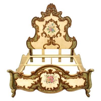 Sale Photo Thumbnail #51: Italian Paint-Decorated Queen High-Back Bed