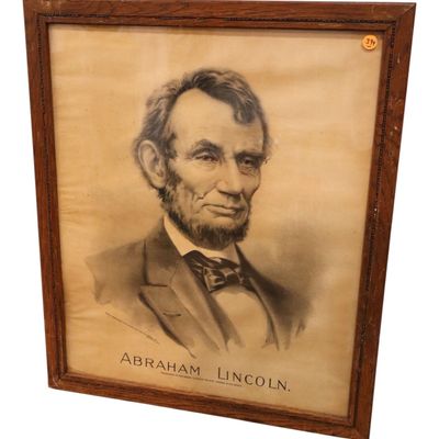 Sale Photo Thumbnail #202: Antique March Brothers Abraham Lincoln Litho Frame