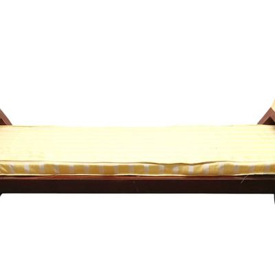 Sale Photo Thumbnail #342: Solid mahog double arm window bench with hoof feet