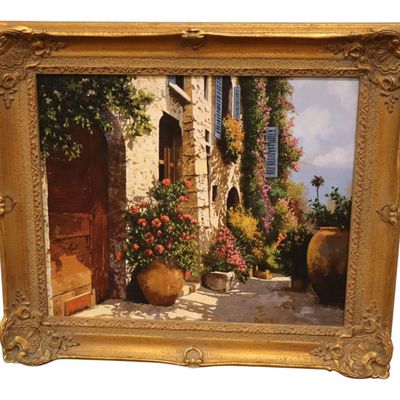 Sale Photo Thumbnail #175: Guido Borelli La Bella Strada Signed Canvas Giclee
