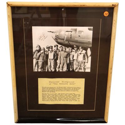 Sale Photo Thumbnail #171: Memphis Belle Signed Pilot Photo Frame w/COA