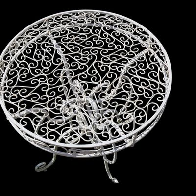 Sale Photo Thumbnail #291: Vintage patio wire 28" side table