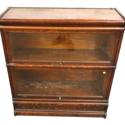 Sale Photo Thumbnail #58: Antique 2-Stack Quartersawn Oak Barrister Bookcase