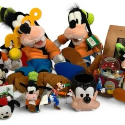 Sale Photo Thumbnail #51: 12-Piece Vintage Disney Collectibles Lot – Goofy, Mickey Mouse, Plush, Mugs & More
