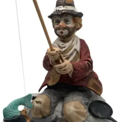 Sale Photo Thumbnail #22: Melody In Motion Willie the Fisherman Musical Figurine – Fishing Scene, Vintage WACO Collectible