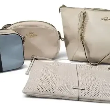 Sale Photo Thumbnail #53: 4 Coach Leather Purses – Signature Crossbody, Tote & Perforated Shoulder Bags, Designer Lot