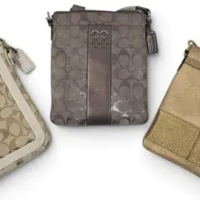 Sale Photo Thumbnail #55: 3 Coach Crossbody Purses – Signature Canvas & Leather-Trim Designer Bags, Vintage Lot
