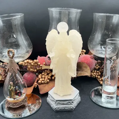 CJ254 Autumn Candle Holder Centerpiece 