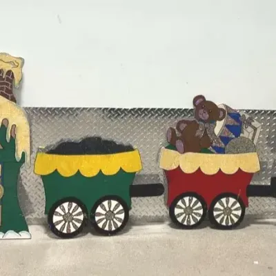 CJ188 Toyland Express Holiday Wooden Signs 