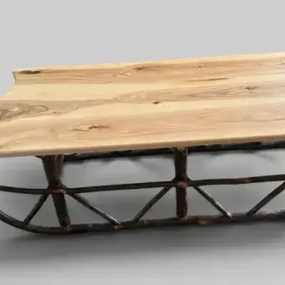 Hickory Sleigh Coffee Table - EZ Mountain Rustic Furniture