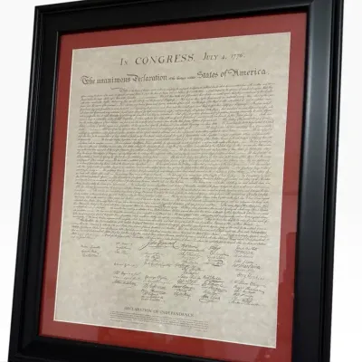 Framed Declaration of Independence Reproduction - National Archives  