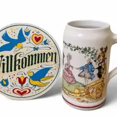 Hippodrom 2008 Oktoberfest Stein & Willkommen Hex Sign