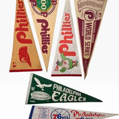 Vintage Philadelphia Sports Pennant Collection