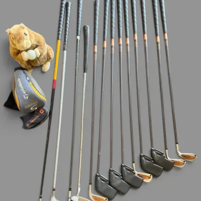 TaylorMade Tour Irons & R7 Draw Driver Golf Club Set with Putter, Woods & Headcovers