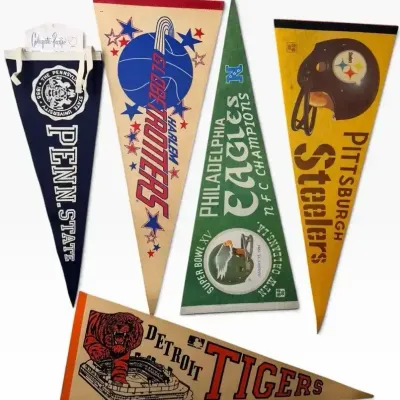 Vintage NFL & College Football Pennant Collection