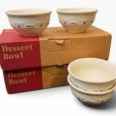 Longaberger Pottery Dessert Bowls