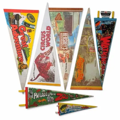 Vintage Travel & Attraction Pennant Collection