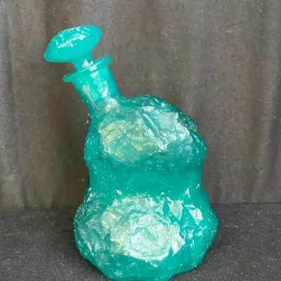 Unique Glass Decanter * Possibly Vintage Morgantown #1933 "El Mexicano" Seaweed Glass Decanter