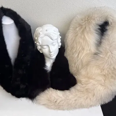 3~ Luxurious Vintage Fur Stoles * About 22-42” Long * Possibly Mink And Other Type?