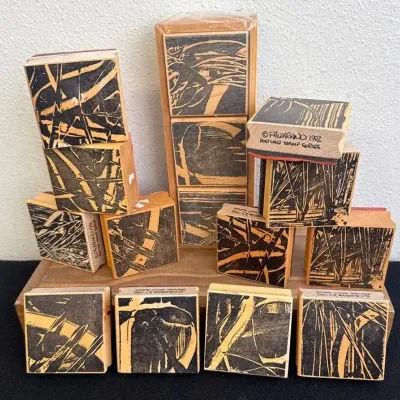 Vintage 1992 "Postcard Stamp Series" by Artist Falzarano * New To Like New 