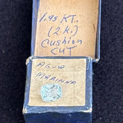 Cushion Cut Aquamarine Gemstone * 1.95 carat Weight 