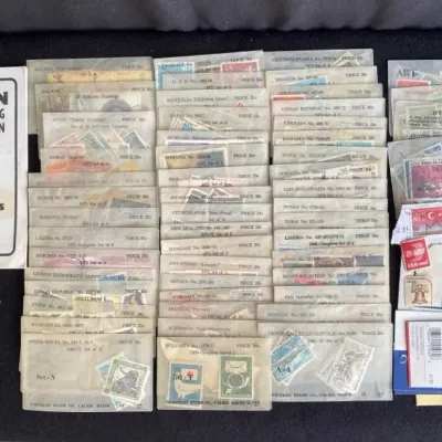 Large Lot of Vintage Stamps From 1950s, 1960s &1970s