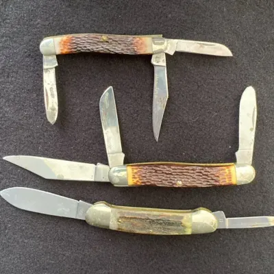 3 Collectible Pocket Knives * Kabar * Robi Klaas * Remington