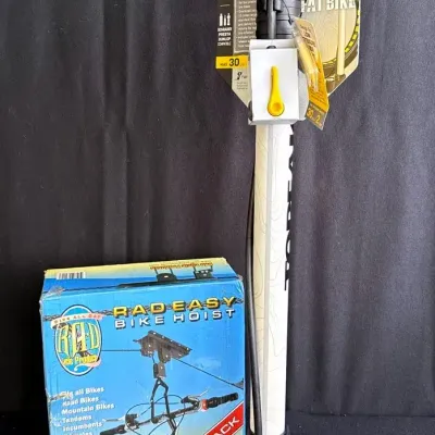 NIB Radeasy Bike Hoist 2 Pack & Joeblow Fat Tire Pump