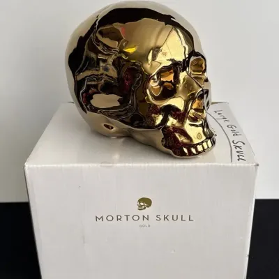 NEW Z Gallerie Gold-Toned 8” Decorative ‘Morton Skull’