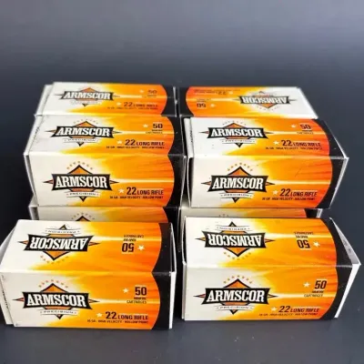 10 Boxes ARMSCOR 50ct 22 Long Rifle Bullets Ammo 36GR High Velocity Hollow Point 