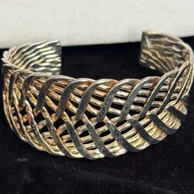 Gorgeous 925 Mexico Sterling Silver Bracelet * 32.7g