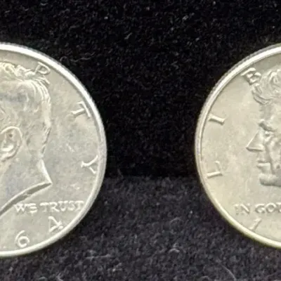 2 United States Silver John F Kennedy Half Dollars * 1964 *