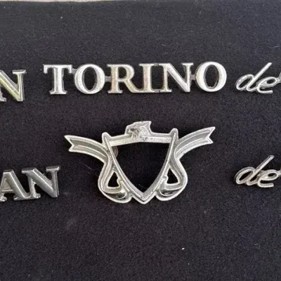 Vintage Car Emblems * Gran Torino, De Ville * 3-5” Long
