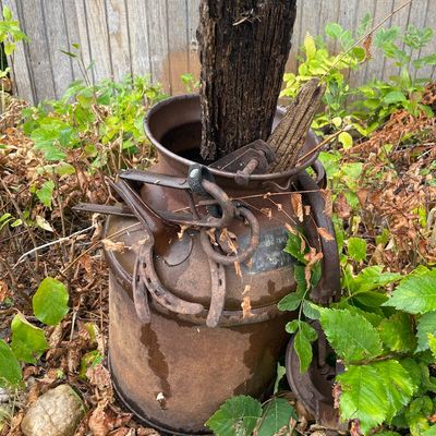 Sale Photo Thumbnail #220: Metal milk jug
