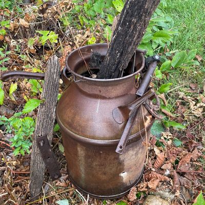 Sale Photo Thumbnail #222: Metal milk jug