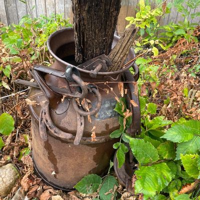 Sale Photo Thumbnail #221: Metal milk jug