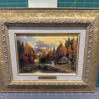 Thomas Kincaid at the Valley of peace print with COA