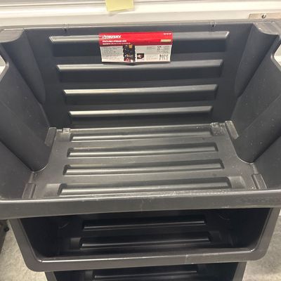 Husky stackable storage bin, 3 piece