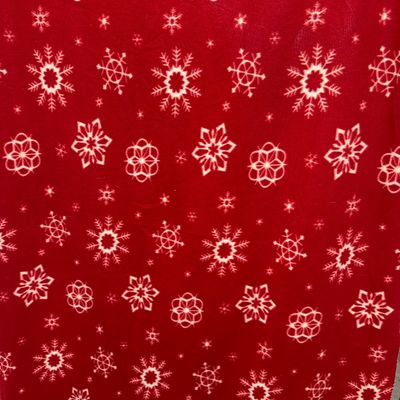 Set of two Winter snowflake fleece blanket