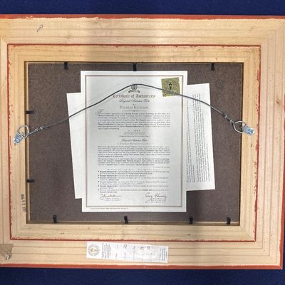 Thomas Kincaid three-piece set beyond autumn gate with COA Heather’s Hutch with COA besides steel waters with COA