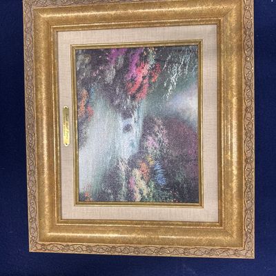 Thomas Kincaid three-piece set beyond autumn gate with COA Heather’s Hutch with COA besides steel waters with COA
