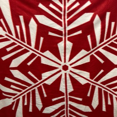 Set of two Winter snowflake fleece blanket