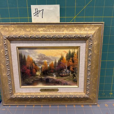 Thomas Kincaid at the Valley of peace print with COA