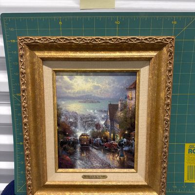 Thomas Kincaid, Heid Street and the Bay San Francisco numbered and signed with COA