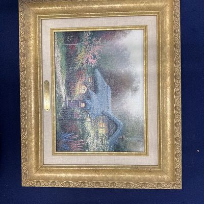 Thomas Kincaid three-piece set beyond autumn gate with COA Heather’s Hutch with COA besides steel waters with COA