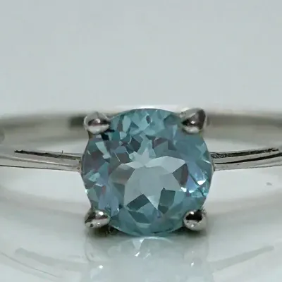 Sky Blue Topaz Sterling Silver Ring